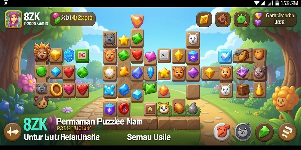 Tampilan gameplay seru dari game Puzzle 8ZK.