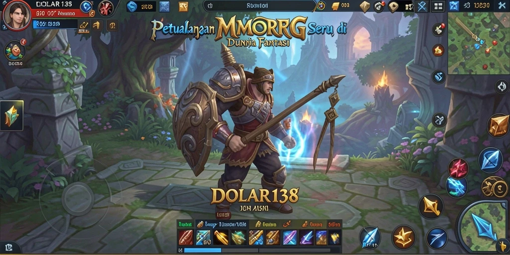 Screenshot DOLAR138 menunjukkan aksi seru dalam pertarungan MMORPG.