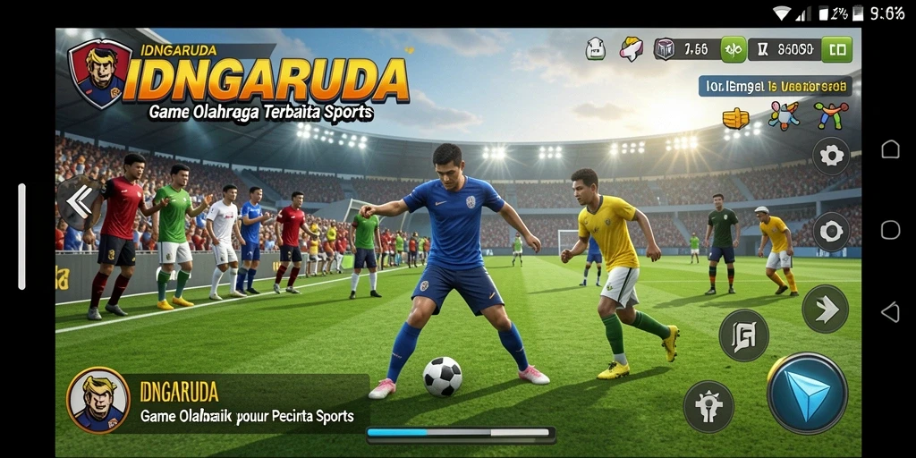 Screenshot gameplay IDNGARUDA menampilkan aksi seru dalam berbagai olahraga.
