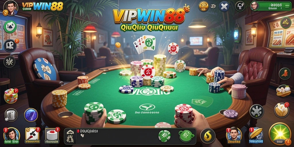 Tampilan gameplay seru dari VIPWIN88 di QiuQiu.